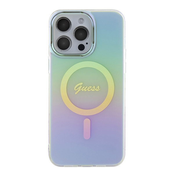 Hülle Guess GUHMP15XHITSQ iPhone 15 Pro Max türkis/türkis hartcase IML Schillernd MagSafe Case