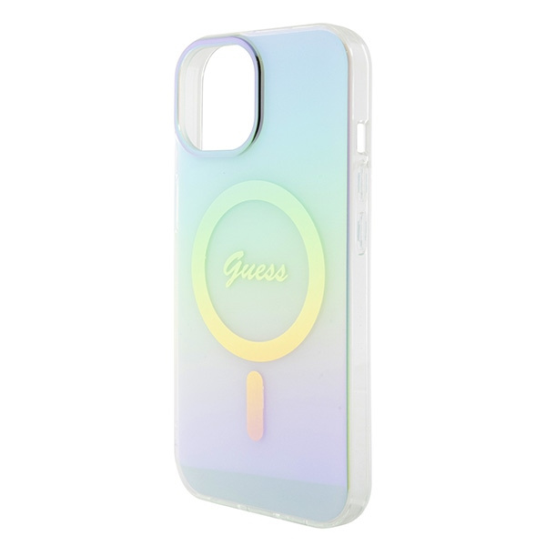 Funda Guess GUHMP15SHITSQ iPhone 15 6.1" turquesa/turquesa durocase IML Iridiscente MagSafe Case