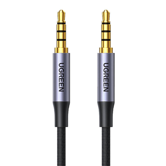 Mini jack cable UGREEN AV183 3.5mm, AUX, 1m (black)