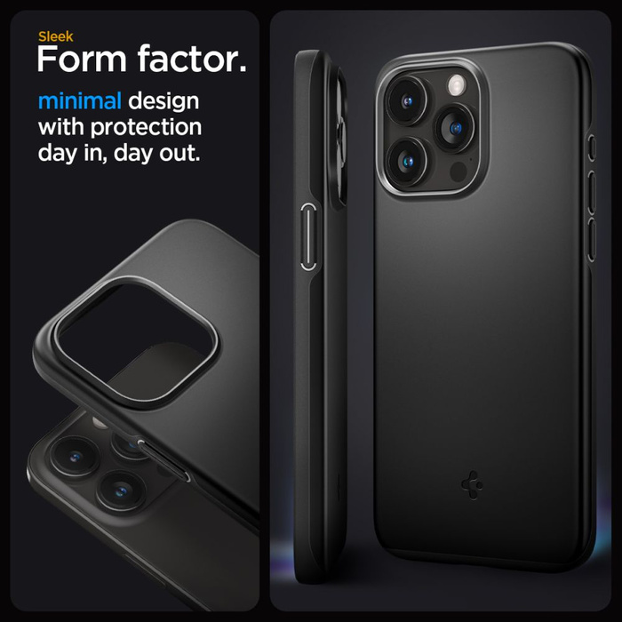 Funda Spigen Thin Fit iPhone 15 Pro Negro Case