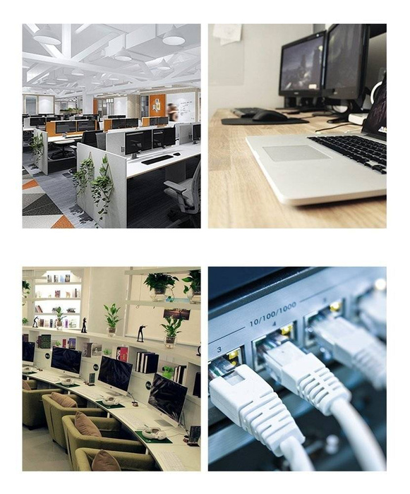 Ugreen kabel internetový síťový kabel Ethernet patchcord RJ45 Cat 8 T568B 2m černý (70329)