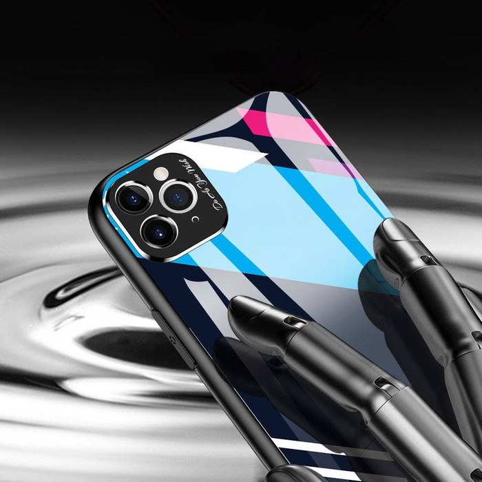 Barevné sklo Case pouzdro krycí překryv glasses tvrzené sklo s krytem fotoaparátu iPhone 11 Pro Max vzor 1
