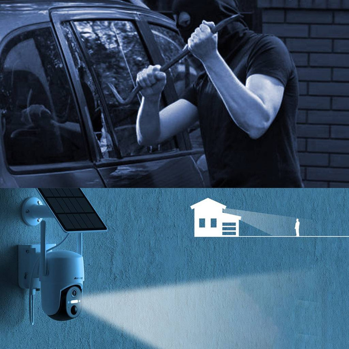 Choetech WiFi kamera Android/iOS vezérlő alkalmazással + 5W napelem (ASC005)