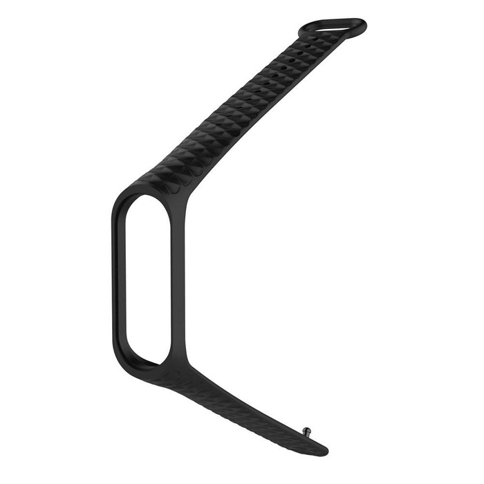 Silikon Armband strap Ersatzband Bänder für Xiaomi Mi Band 4 / Mi Band 3 Diamond schwarz