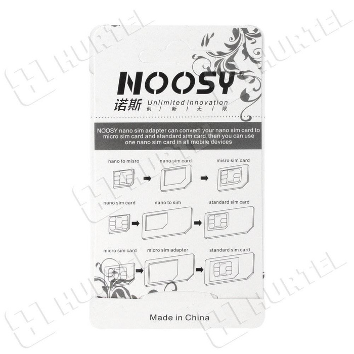 Noosy Kit adaptateur de carte SIM + clé blanc