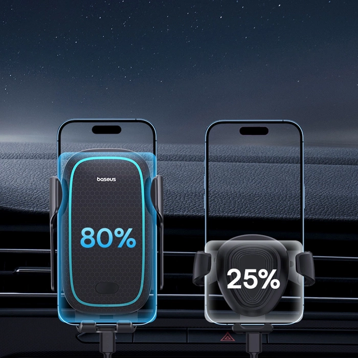 Wireless Charging Car Mount Baseus MilkyWay Pro 15W (black)