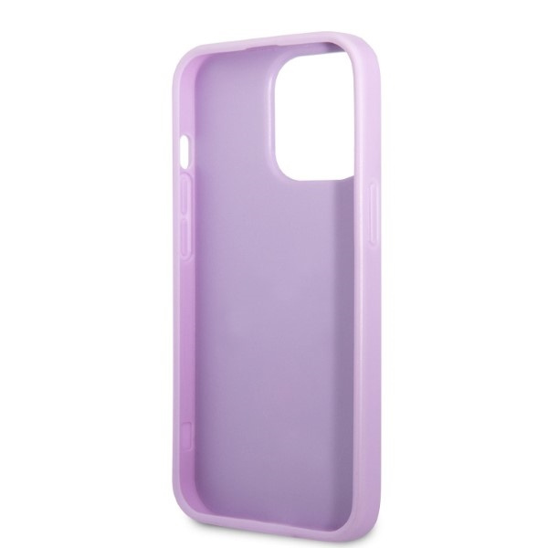 Cover Guess Guhcp13lps4mu iPhone 13 Pro / 13 6.1" Purple/purple Hardcase Saffiano 4g Small Metal Logo Case
