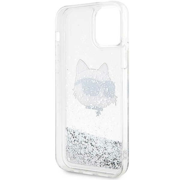Hülle Karl Lagerfeld KLHCP12MLNCHCS iPhone 12/ 12 Pro 6.1" silber/silber hartcase Glitter Choupette Head Case