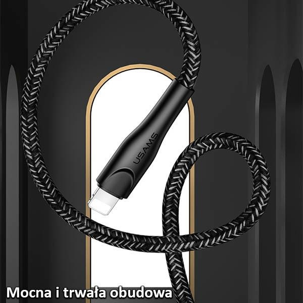 USAMS Kabel opletení U41 Lightning/USB Fast Charge 1m červená/červená SJ391USB02 (US-SJ391)