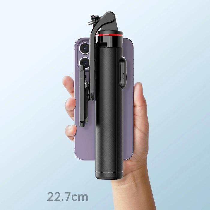 Selfie-Stick WC1Y3S Teleskopstativ 1,3 m mit Telefonhalter – Schwarz