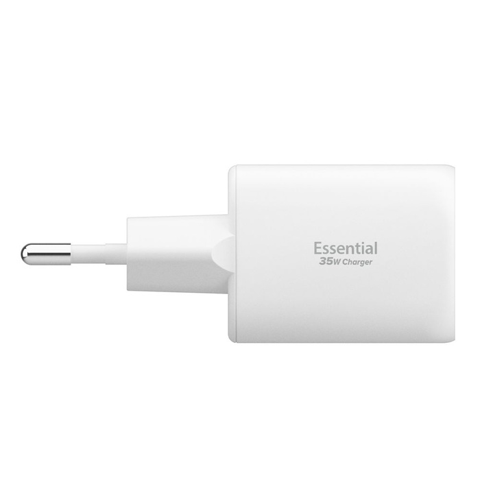Spigen ESSENTIAL EE352EU CARGADOR DE RED DE 2 PUERTOS 35W BLANCO