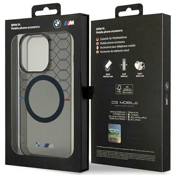 BMW BMHMP15LHGPK iPhone 15 Pro 6.1" grau/grau hartcase Muster MagSafe