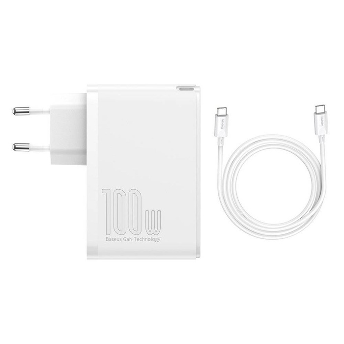 Baseus GaN2 Pro Schnellladegerät 100W USB / USB Typ C Quick Charge 4+ Power Delivery weiß (CCGAN2P-L02)