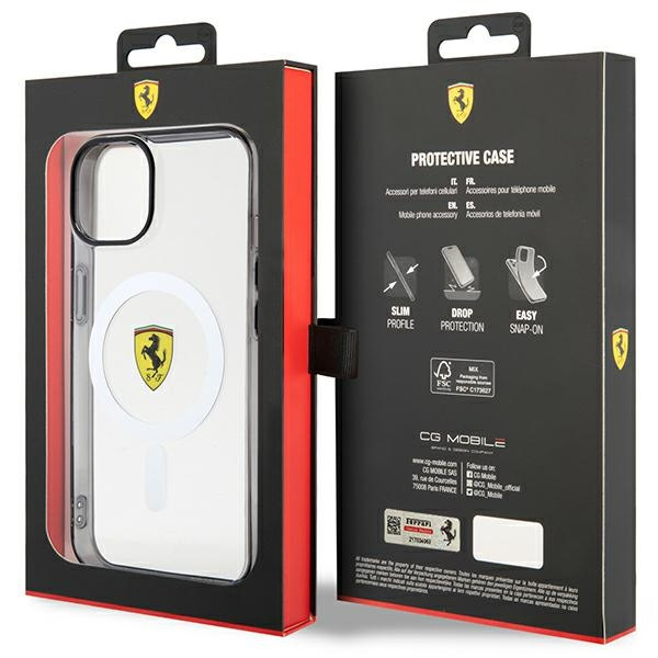 Funda Ferrari FEHMP14MURKT iPhone 14 Plus 6.7" claro/transparente durocase Contorno MagSafe Case
