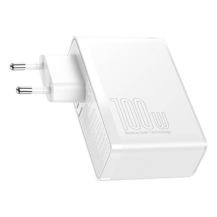 Baseus GaN2 Pro rychlá nabíječka 100W USB / USB Type C Quick Charge 4+ Power Delivery bílá (CCGAN2P-L02)
