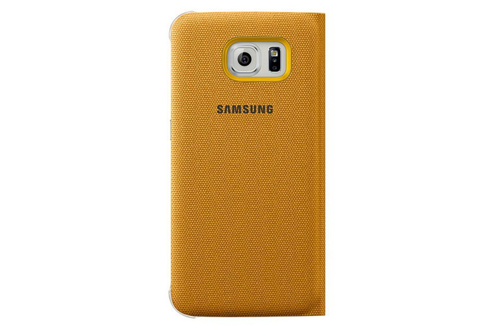 Cover SAMSUNG Galaxy S6 S-VIEW Cover Giallo Originale Nuovo