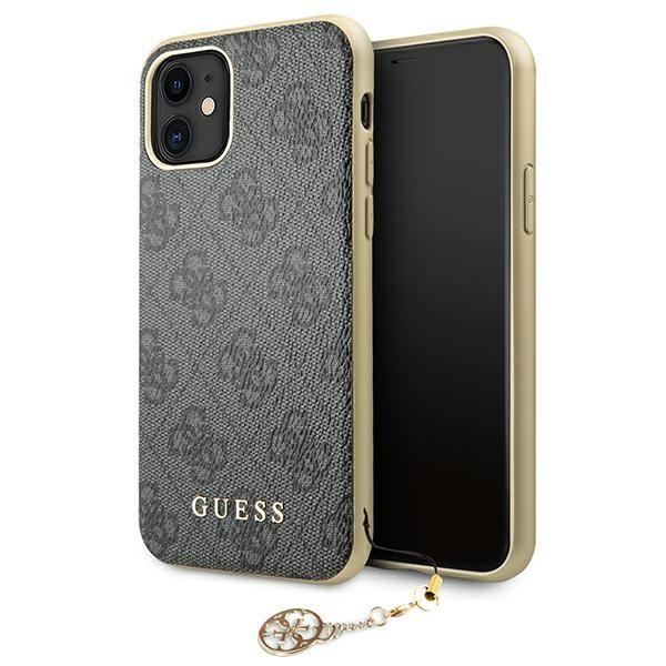 Coque GUESS Apple iPhone 11 4G Collection de charmes Étui rigide gris