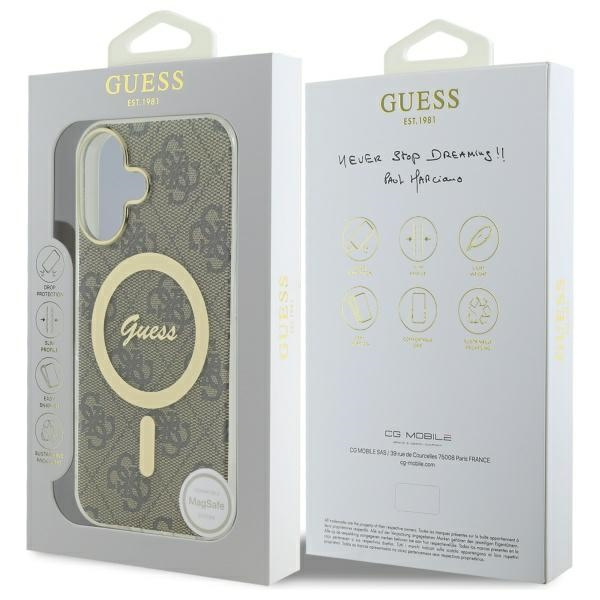 Guess GUHMP16SH4STW iPhone 16 6.1" brązowy/brown hardcase IML 4G MagSafe