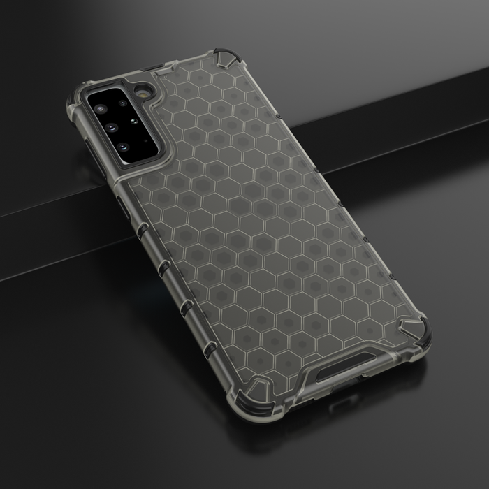 Honeycomb coque housse blindée avec cadre en gel Samsung Galaxy S21+ 5G (S21 Plus 5G) noir