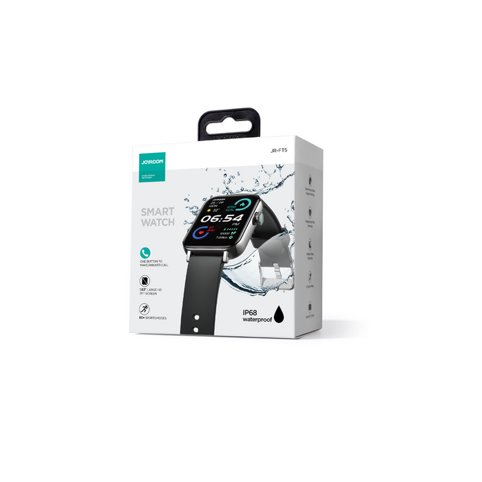 Smartwatch serie Joyroom Fit-Life con funzione di risposta alle chiamate IP68 nero (JR-FT5)