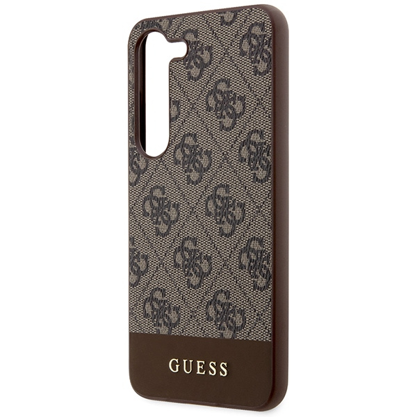 Case Guess GUHCS23MG4GLBR S23 Plus S916 brown/brown hardcase 4G Stripe Collection