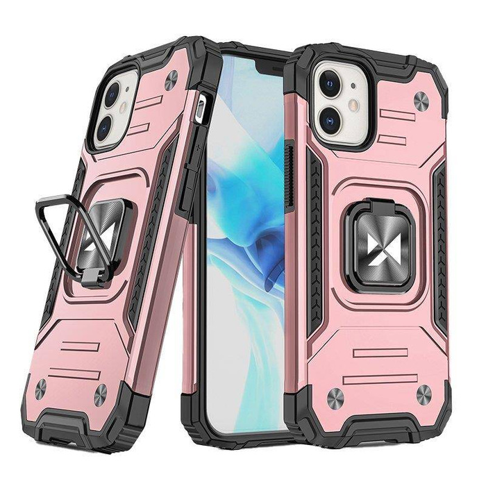 Coque Wozinsky Ring Armor pour iPhone 14 Plus coque blindée support magnétique bague en or