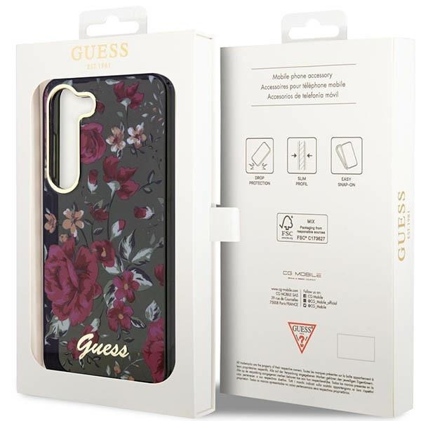 Hülle Guess Guhcs23shcfwsa S23 S911 Grün/kaki Hardcase Flower Kollektion Case