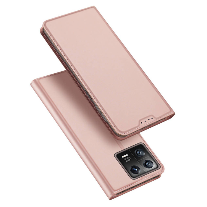 Dux Ducis Skin Pro Funda Xiaomi 13 Flip Card Wallet Stand Rosa