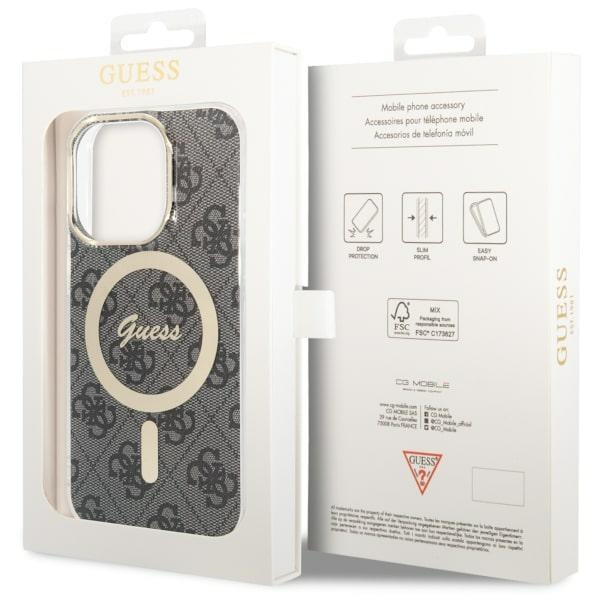 Hülle Guess GUHMP14LH4STK iPhone 14 Pro 6.1" schwarz/schwarz hartcase 4G MagSafe Case