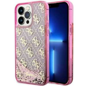 Funda Guess GUHCP14XLC4PSGP iPhone 14 Pro Max 6.7" rosa/rosa durocase Liquid Glitter 4G Transculent Case