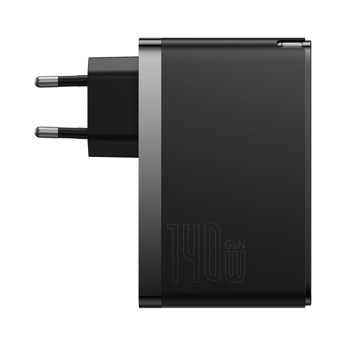 Wall charger Baseus GaN5 Pro 2xUSB-C + USB, 140W (black)