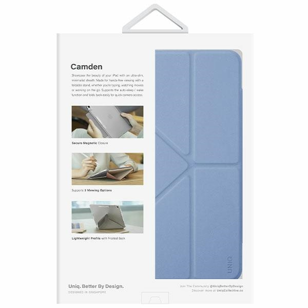 UNIQ case Camden iPad 10th gen (2022) blue/northern blue Antimicrobial