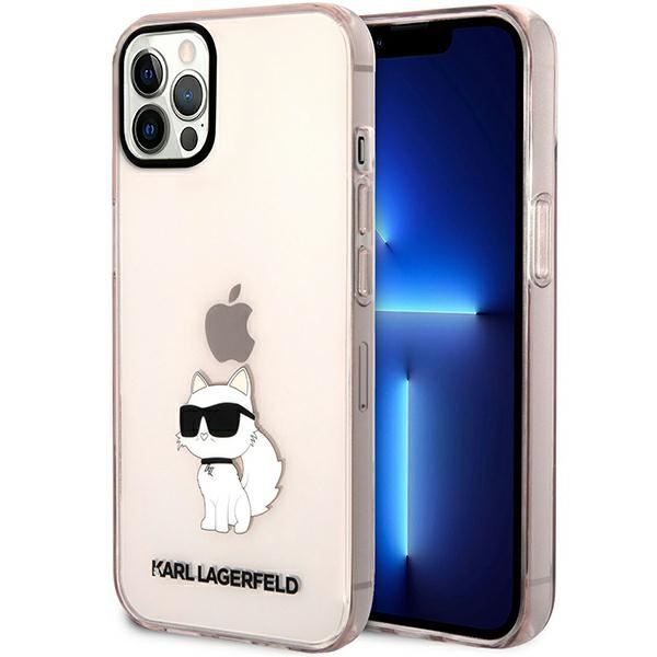 Coque Karl Lagerfeld KLHCP12MHNCHTCP iPhone 12 /12 Pro 6.1" rose/rose durcase Ikonik Choupette Case