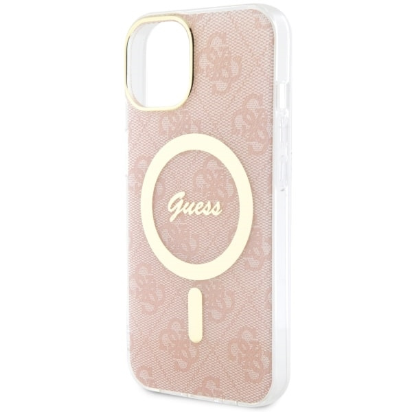 Coque Guess GUHMP14SH4STP iPhone 14 6.1" rose/pink hardcase 4G MagSafe Case
