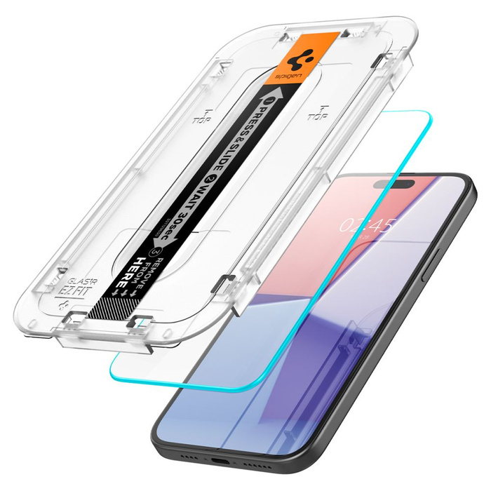 Verre trempé Spigen Glas.tr "ez Fit" iPhone 15 Clear