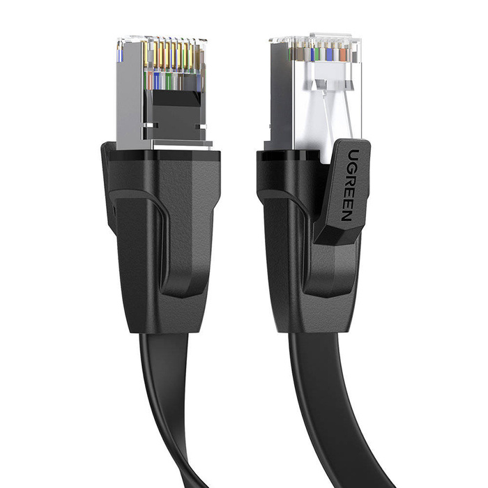 Cable LAN Ugreen Ethernet Cat.8 U/FTP plano 1m negro (NW134)