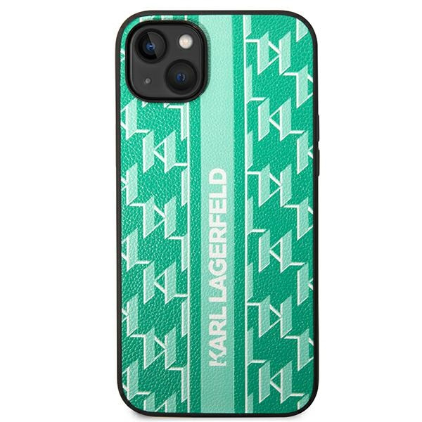 Case KARL LAGERFELD Apple iPhone 14 Plus Monogram Stripe Green Hardcase
