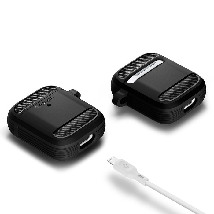 Cover SPIGEN Rugged Armor Apple Custodia nera per Airpods