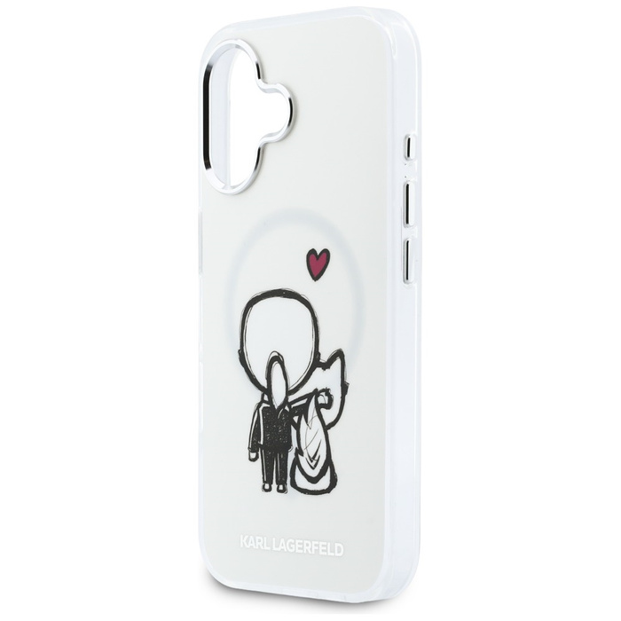 Etui Karl Lagerfeld Karl & Choupette     Back MagSafe do iPhone 17 przezroczysty