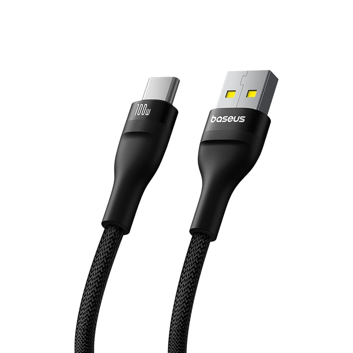 Baseus Flash 2 USB-A / USB-C-Kabel 100W 2 m - Schwarz