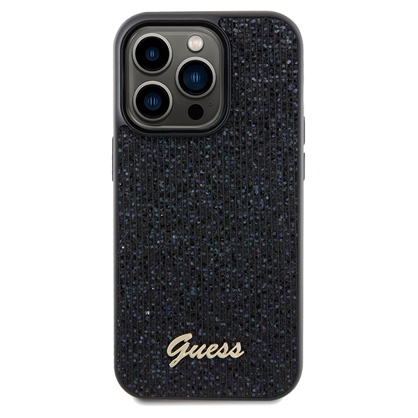 Etui Guess GUHCP14LPMSDGSK iPhone 14 Pro 6.1" czarny/black hardcase Disco Metal Script Case