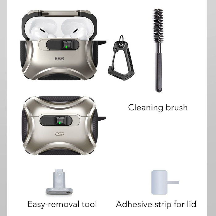 ESR CYBER FLICKLOCK HALOLOCK MagSafe Apple AIRPODS PRO 3 TITANIUM