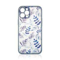 Design Case per iPhone 12 Pro Max custodia floreale blu scuro