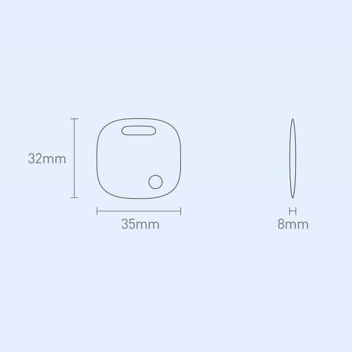 Baseus T2 Pro Smart GPS Locator für Baby-Geldbörsenschlüssel Weiß (FMTP000002)