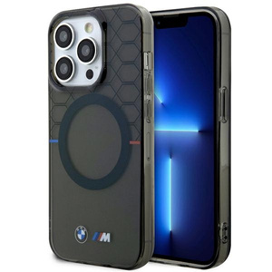 Case BMW BMHMP13XHGPK iPhone 13 Pro Max 6.7" grey/grey Pattern MagSafe Case