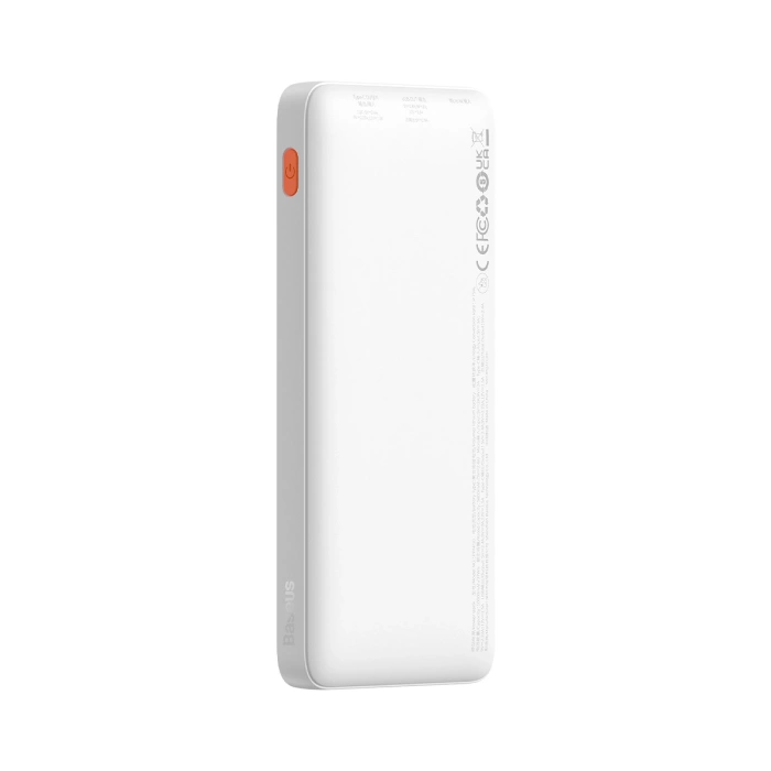 Baseus Airpow 20W 10000mAh Powerbank mit Baseus Simple Series USB-A - USB-C Kabel 30 cm - Weiß