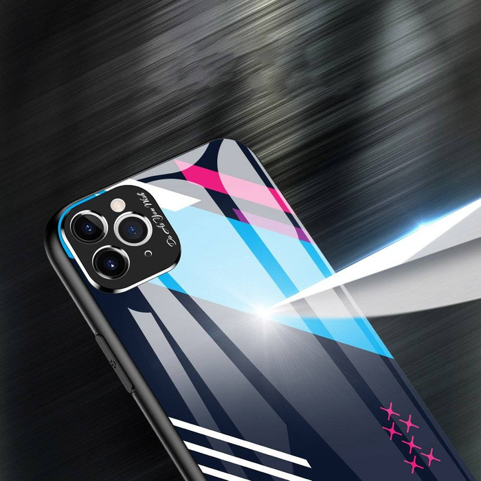 Barevné sklo Case pouzdro krycí překryv glasses tvrzené sklo s krytem fotoaparátu iPhone 11 Pro Max vzor 1