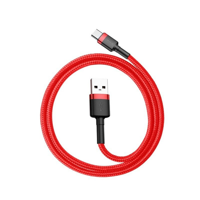  BASEUS USB-C Cafule 3A 1m rojo