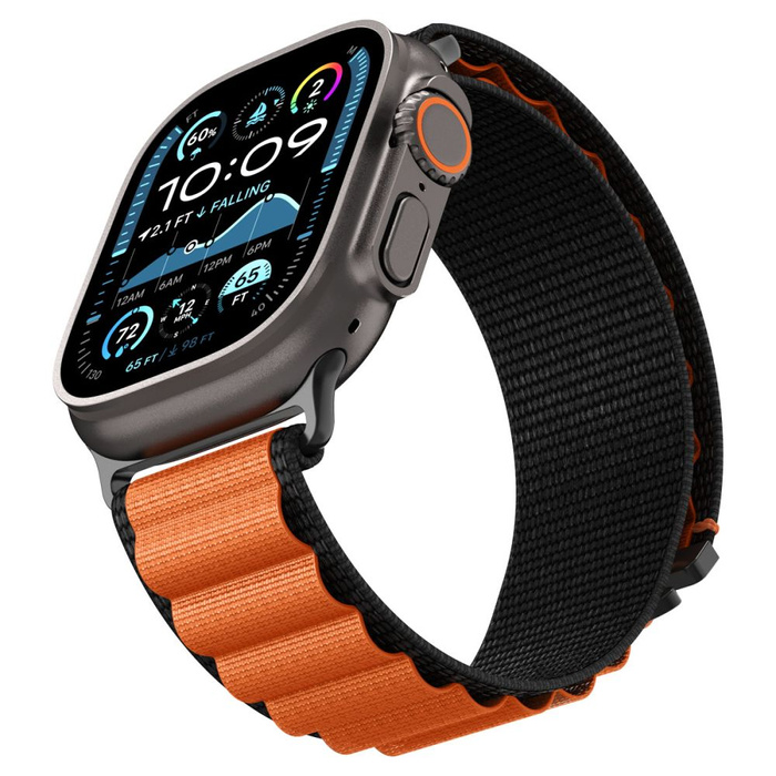 Spigen WBF1 BAND Apple Watch 6 / 7 / 8 / 9 / 10 / SE / ULTRA 1 / 2 (44 / 45 / 46 / 49 MM) NOIR/ORANGE