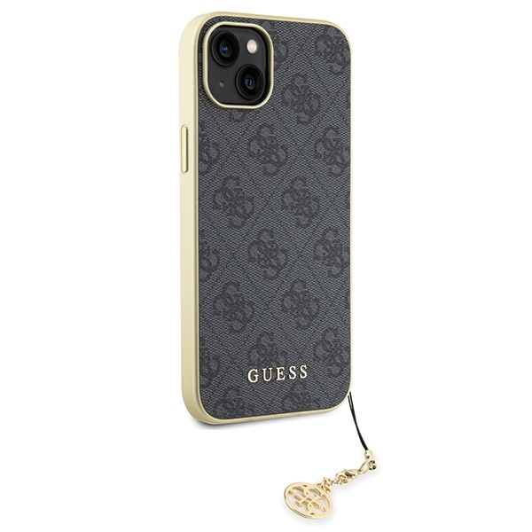 Hülle Guess GUHCP15MGF4GGR iPhone 15 Plus 6,7" grau/grau hartcase 4G Charms Kollektion Case
